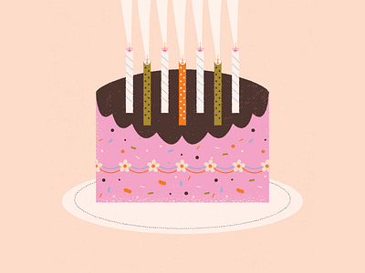 inktober // 02 // smoke baking birthday birthday cake birthday candles cake candles celebrate floral flower frosting retro smoke sprinkles wish