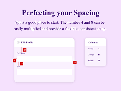 Perfect Spacing branding colors design graphic design helpful manage spacing spacing ui ui ux vector