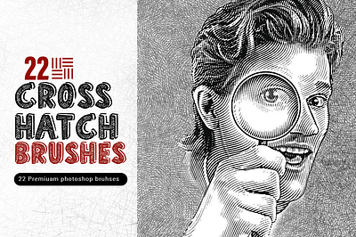 22 Cross-Hatch Photoshop Brushes art brush brushes digital drawing painting photoshop prints sketch sketching vintage