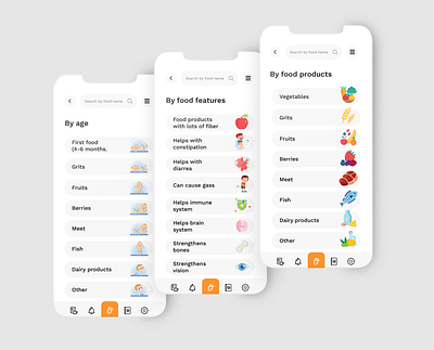 UX/UI for a weaning app ui