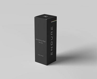 ENDURE Skincare - Face Wash Packing Design box design box packaging brand strategy branding cosmetic packaging cosmetics icon logo logodesign logodesigner luxury luxury brand luxury logo luxury logo design male branding maleskincare packaging packaging design packaging net skincare