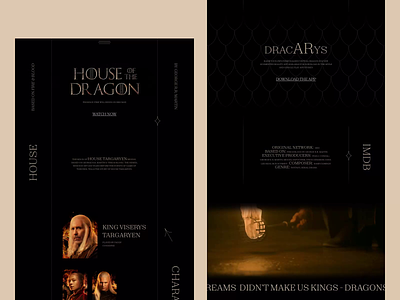 House Of The Dragon - Website Shot animation game of thrones got hbo hbo max house of the dragon motion graphics ui design web design web design studio web designer website design
