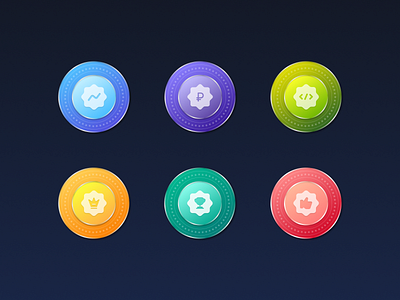 Achievements ac badges design illustration minimal ui ux