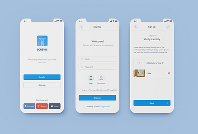 UX/UI for a service app ui