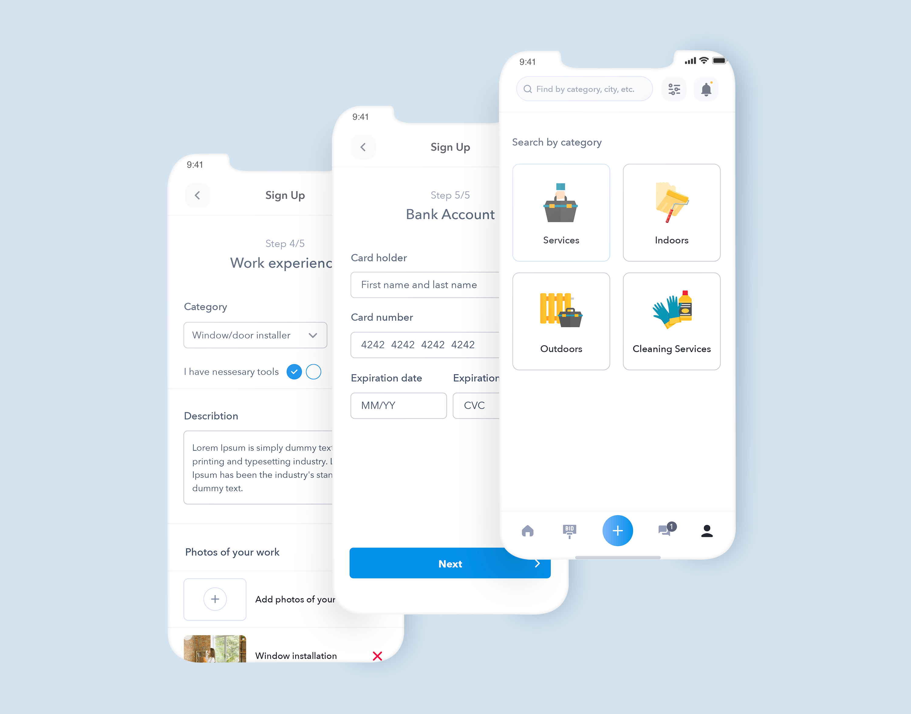 UX/UI for a service app by Kristina Jovaisiene on Dribbble