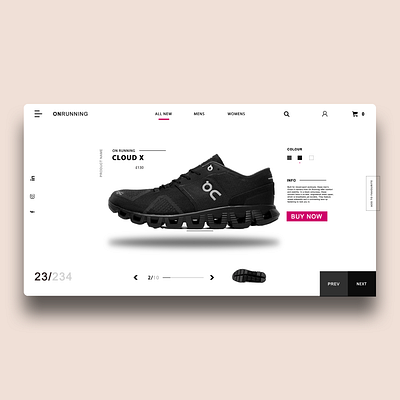 UI Landing Page Design - "On Running Sports" 2021 2021 best chris clean design figma fresh landing page modern sport top ui ui design ui designer ux