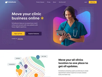 SchedAssist - Saas Product branding graphic design logo product design saas ui ui design ux ux design website