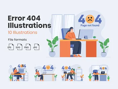 Empty State illustrations 404 app illustration business 404 creative design empty state empty state illustration flat flat illustration flat illustrations illustration page web page
