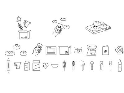 Сorporate identity for the company Naked Loaf - Icon art branding design graphic icon illustration illustrations illustrator logo vector