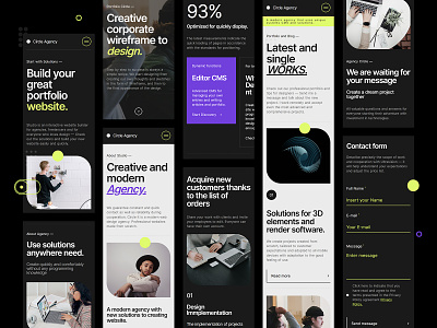 Circle - Website Responsive - Mobile agency concept design minimalist mobile modern portfolio responsive ui ux web design website working