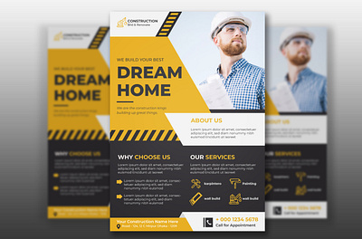 Creative Construction Flyer Design advertisement advertising agency branding brochure business business brochure business flyer construction design flyer graphic design illustration logo poster design