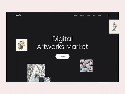 NFT Marketplace Landing Page art bitcoin crypto cryptoart cryptocurrency dark landing page marketplace nft nfts token ui ui design ux web web design website