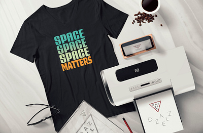 Space Space Space Matters T-Shirt Design branding design illustration logo logo design shirt t shirt t shirt design vector