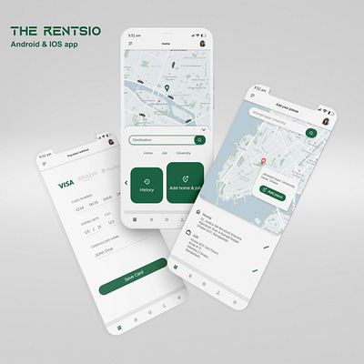 The Rentsio adobe xd mock up driving app mobile app for taxi booking rent app rent app design taxi app uber ui design ui of mobile app ui of taxi app uiux of rent app ux xd mockups