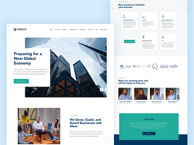 Patrons For Financial Advisory Website accountant blue clean design flat ui ux web