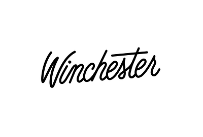 WINCHESTER branding design fun hand done illustration type vector