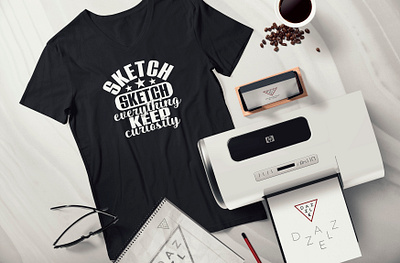 Sketch sketch everything keep T-Shirt Design branding design graphic design illustration logo logo design shirt t shirt t shirt design vector