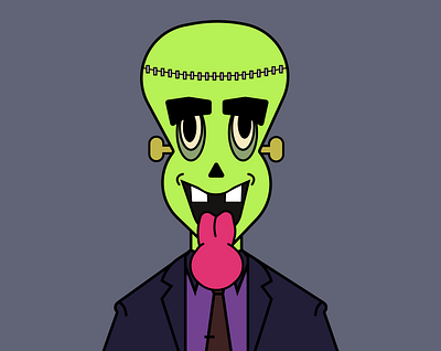 Frankenstein 🦇🎃👻 design illustration vector
