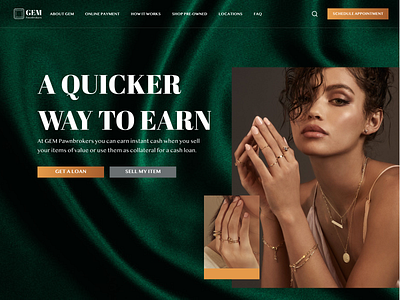 GEM - jewellery shop design interactive ui user user interface ux