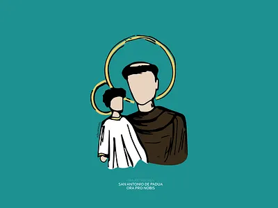 SAN ANTONIO DE PADUA catholic church design faith graphic design illustration saint saint anthony the majesty design vector