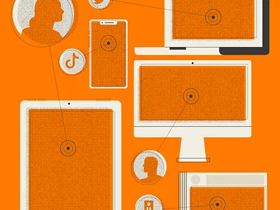 Surveys building computer illustration ipad iphone knoxville lady laptop man newspaper person phone shapes tennessee texture tiktok tn