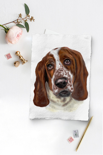 Pet painting portrait dog portrait illustration illustration art pet portrait watercolor crest watercolor dog painting wedding invitation