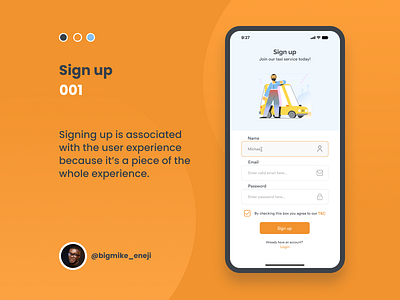 Sign up screen UI design 001 sign up sreen ui