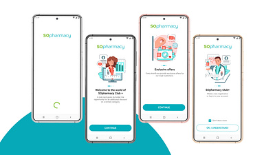 SOpharmacy | Welcome Screen app design illustration logo pharmacy ui