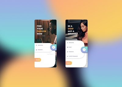 Log In / Sign Up Mobile app dailyui design form log in login mobile screen signin signup