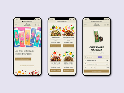 Maison Bourgeon branding coffee content design illustration layout shop tea ui ux vector web website