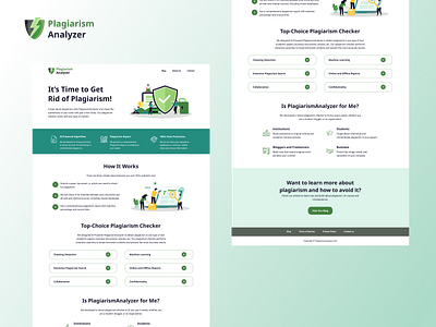 Plagiarism Detection Website design logo typography ui