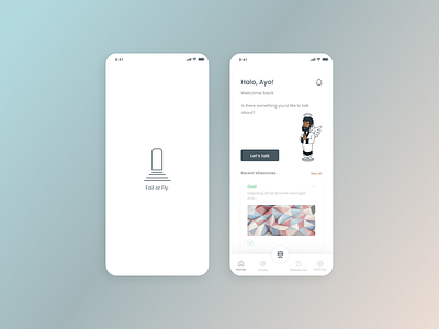 Fail or Fly app branding design figma illustration logo minimal ui