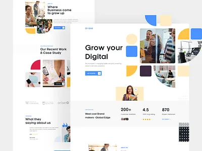 Digital Agency Landing Page agency branding design digital homepage landing page marketing ui ux website