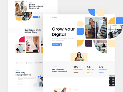 Digital Agency Landing Page agency branding design digital homepage landing page marketing ui ux website