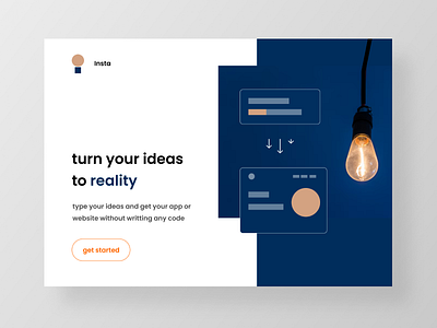 Project insta design modern ui startup website ui ux vector webdesign