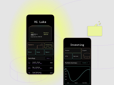 Fin tech app app banking branding concept design fintech illustration investing minimal ui uidesign uiux wallet webdesign