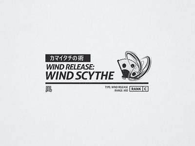 Wind Scythe 2 - 333/365 anime breeze fan gust illustration jutsu layout magic manga naruto typography vector wind