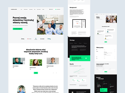 Harbingers agency design green and black harbingers light marketing poland ui ux web webdesign