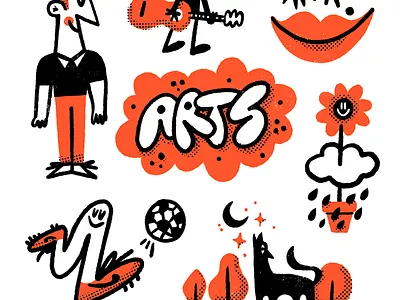 ARTS art character doodle fun illustration procreate texture