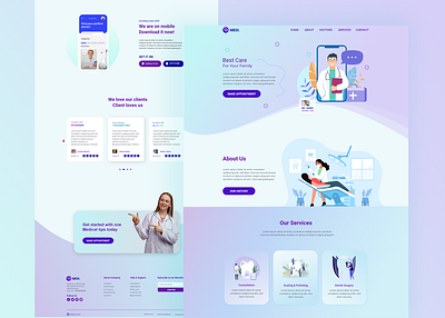 Landing Page - Dental Clinical Services adobe xd awesome design design eye catching graphic design illustration mockup design ui web design web mockup web templates website website design website redesign wireframe