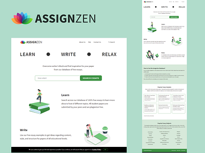 Essay Samples Website app branding design logo ui