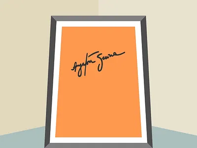 Ayrton Senna flatdesign flatposter illustration signature vector