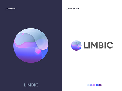 LIMBIC - Gradient Logo Design 3d ball brand identity branding concept design gradient gradient logo illustration inspiration limbic logo logo branding logo identity logo maker logo mark modern purple sphere vector