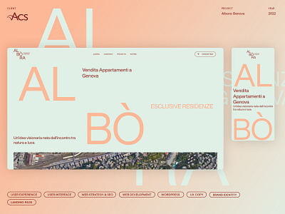 Albora Genova - Landing Page Concept & Development branding design graphic design illustration ui ux