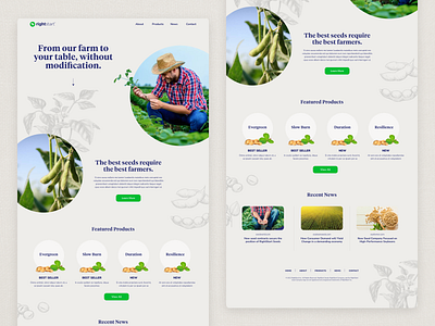 AgTech Website agriculture desktop ui ux website