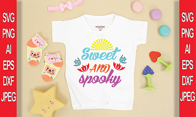 SWEET AND SPOOKY T-SHIRT DESIGN. branding design illustration logo typography vector