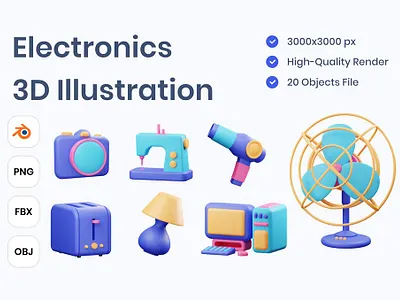 Electronics 3D Illustration 3d 3d art 3d icon 3d illustration app concept design development electronics icon icon design icons icons design illustration ui ux