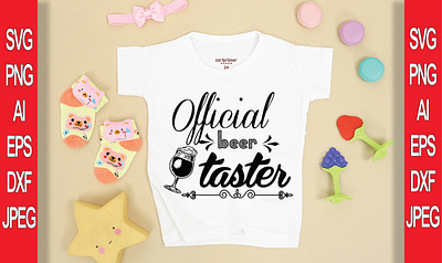 OFFICIAL BEER TASTER T-SHIRT DESIGN branding design illustration logo typography vector