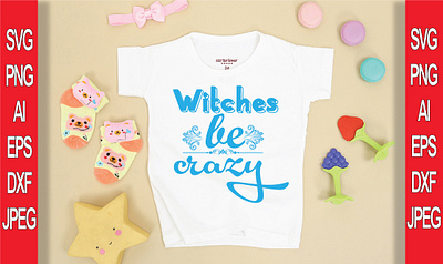 WITCHES BE CRAZY T-SHIRT DESIGN branding design illustration logo typography vector