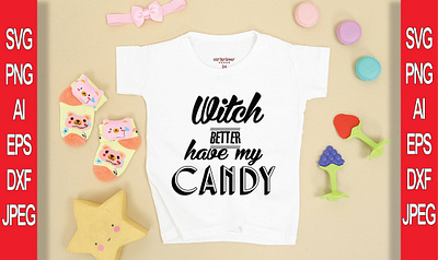 WITCH BETTER HAVE MY CANDY T-SHIRT DESIGN branding design illustration logo typography vector